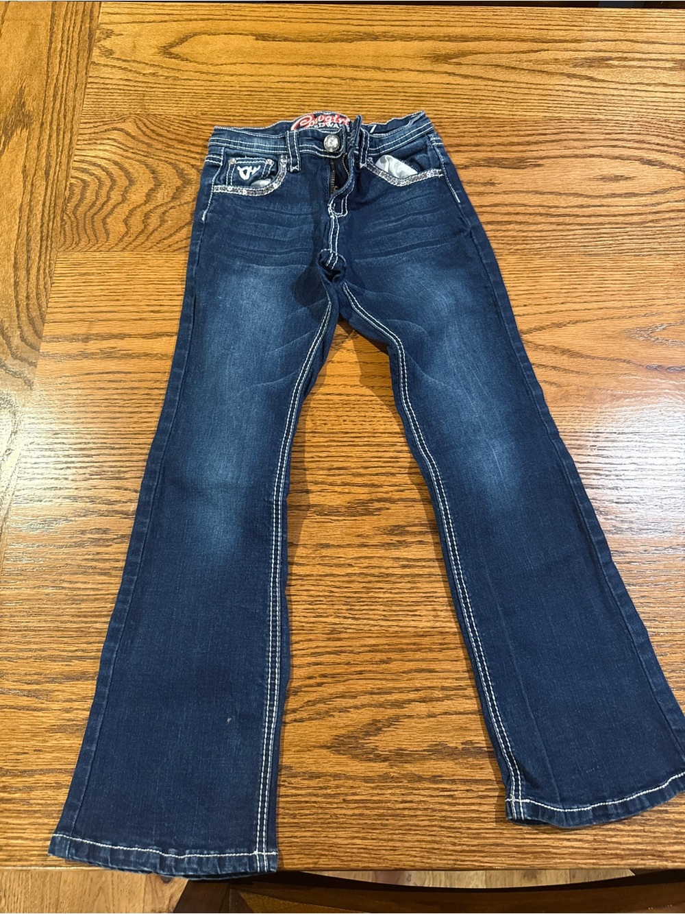 Cowgirl Hardware Girls' Dark Blue Denim Jeans - Picture 3 of 3